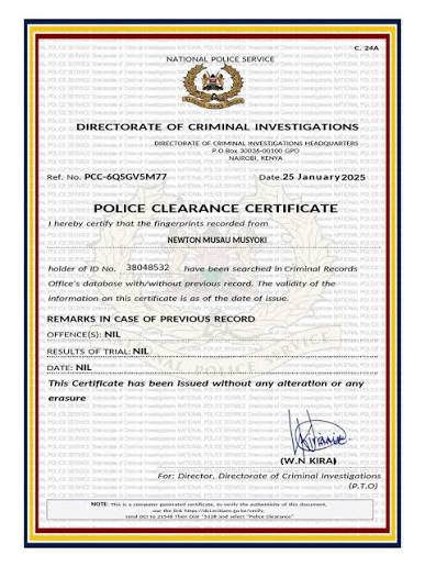 How to Apply for a Digital Certificate of Good Conduct in Kenya Complete Guide