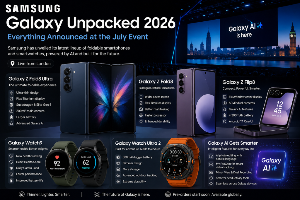 Samsung Galaxy Unpacked 2026: Everything Announced at the July Event