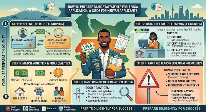 How to Prepare Bank Statements for a Visa Application: A Guide for Kenyan Applicants