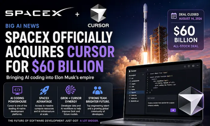 SpaceX Officially Acquires Cursor for $60 Billion, Bringing AI Coding Into Elon Musk’s Empire
