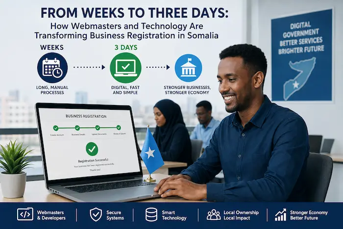 From Weeks to Three Days: How Webmasters and Technology Are Transforming Business Registration in Somalia