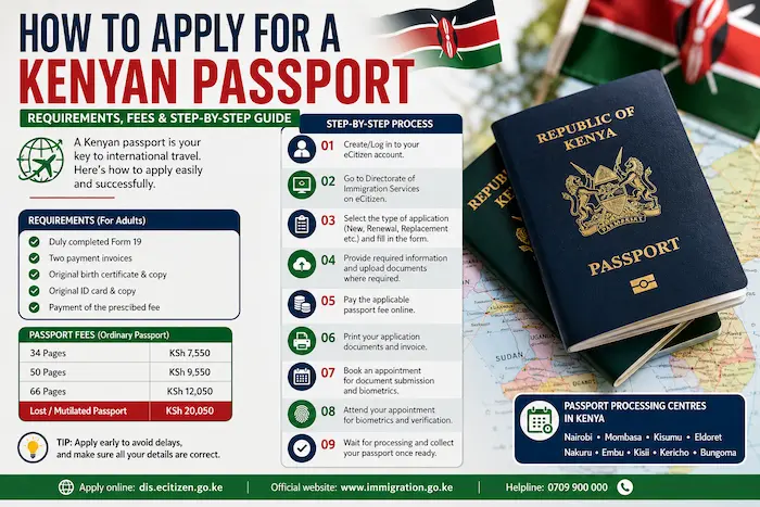 How to Apply for a Kenyan Passport in 2026: Requirements, Fees and Step-by-Step Guide