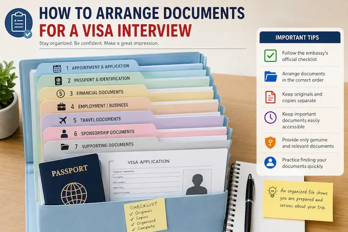 How to Arrange Your Documents for a Visa Interview: A Step-by-Step Guide
