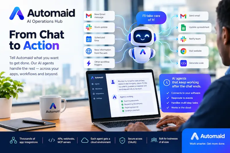Automaid Launches AI Operations Hub That Keeps Working After the Chat Ends