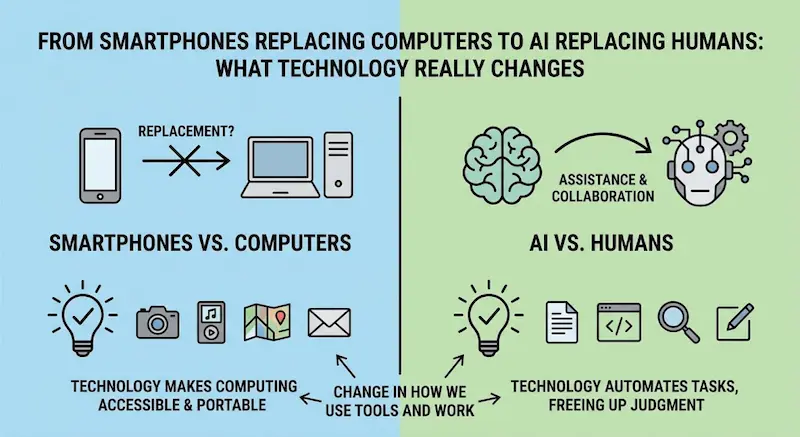 From Smartphones Replacing Computers to AI Replacing Humans: What Technology Really Changes