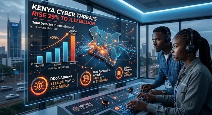 Kenya Cyber Threats Rise 29% to 11.12 Billion as DDoS and Web Attacks Surge