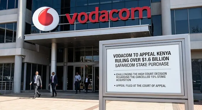 Vodacom to Appeal Kenya Ruling Over $1.6 Billion Safaricom Stake Purchase