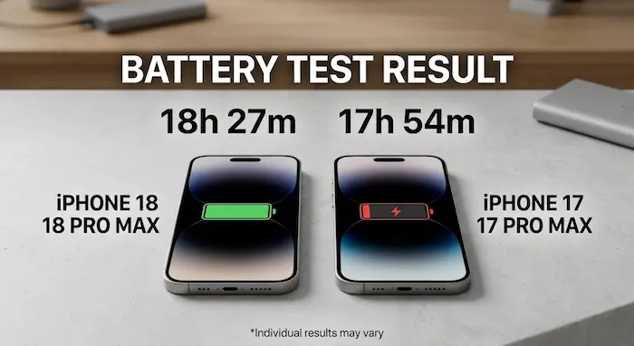 iPhone 18 Pro Max vs iPhone 17 Pro Max Battery Test: How Much Better Is It?